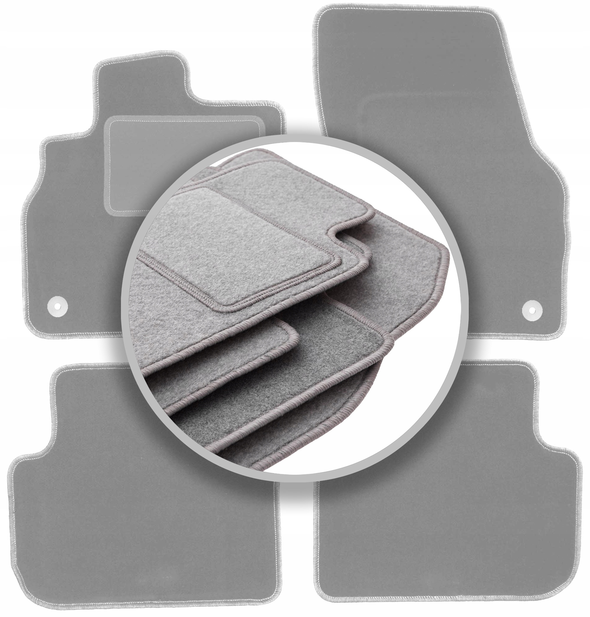 Velurové koberce Oslo šedé pro: Audi Q3 II F3 Suv 2018-