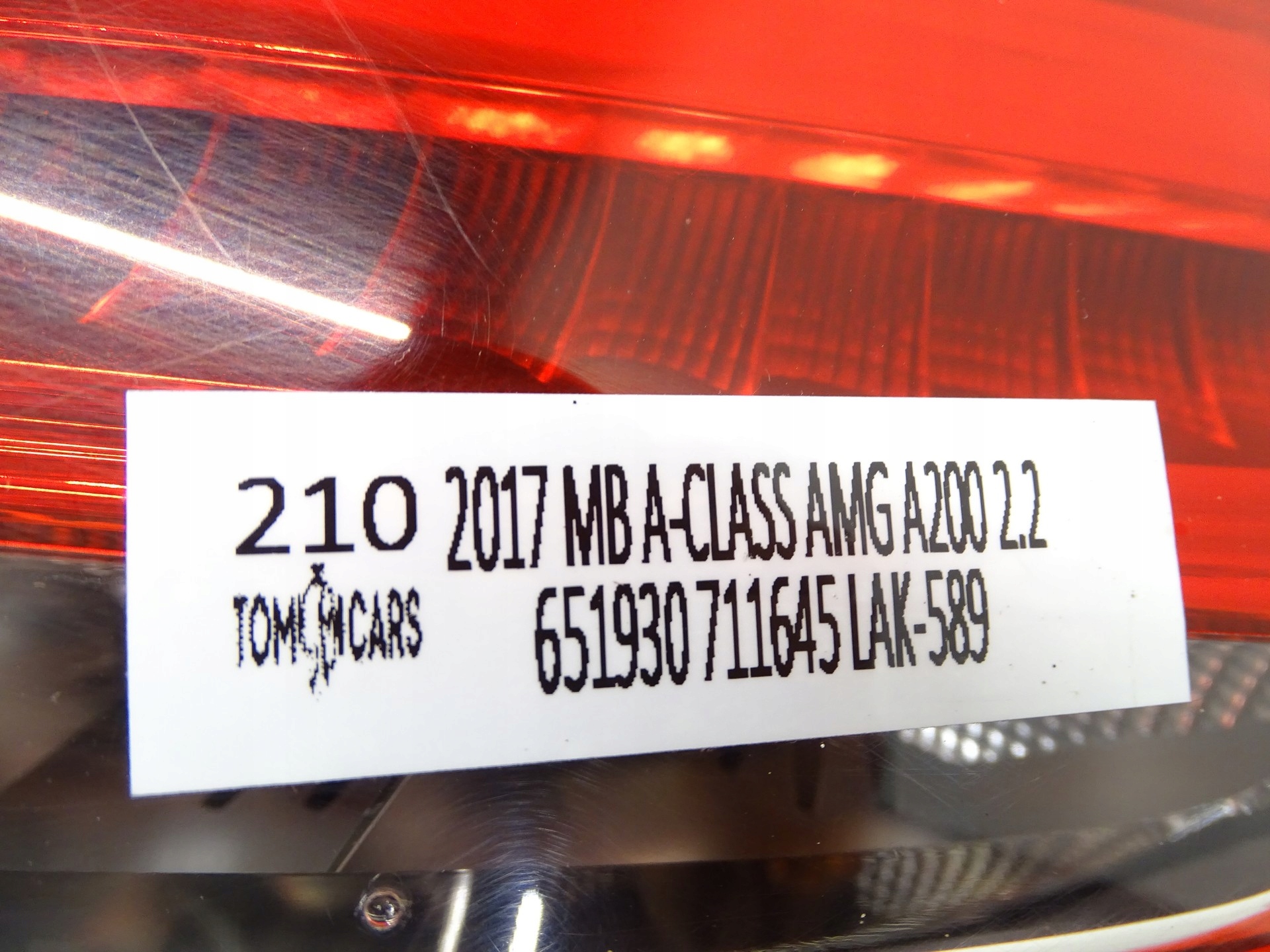 light right rear part right rear MERCEDES A200 A1769064900