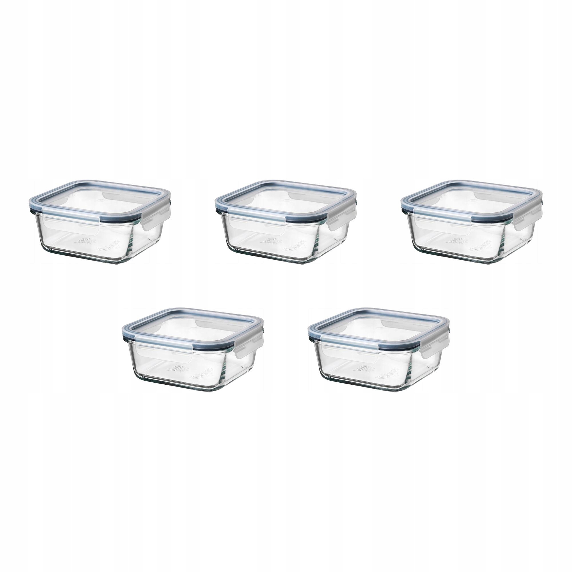 5 ks Nádoba na potraviny 600 ml s víkem Ikea 365+