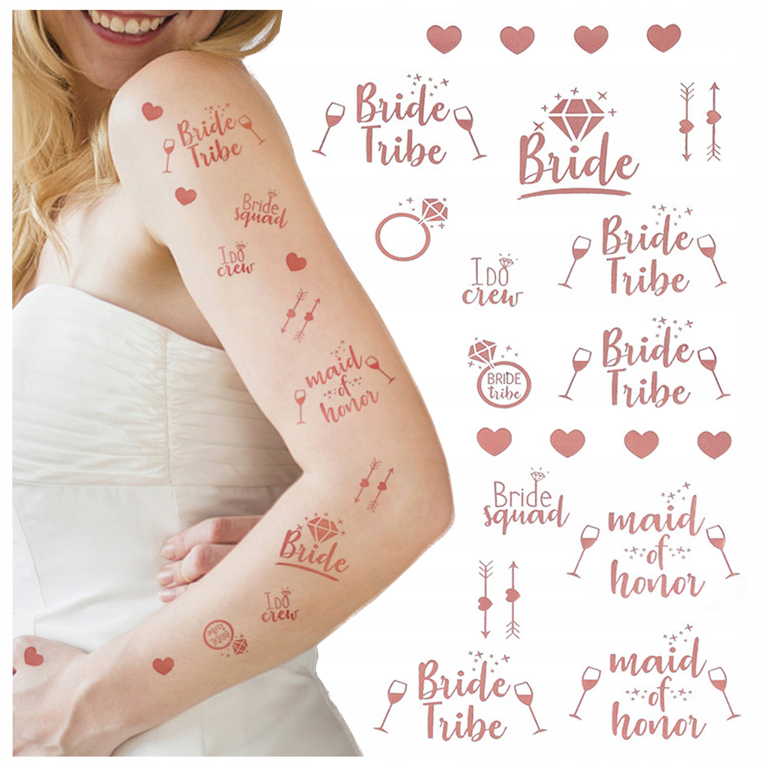 

Tatuaże panieński rose gold panna młoda Bride