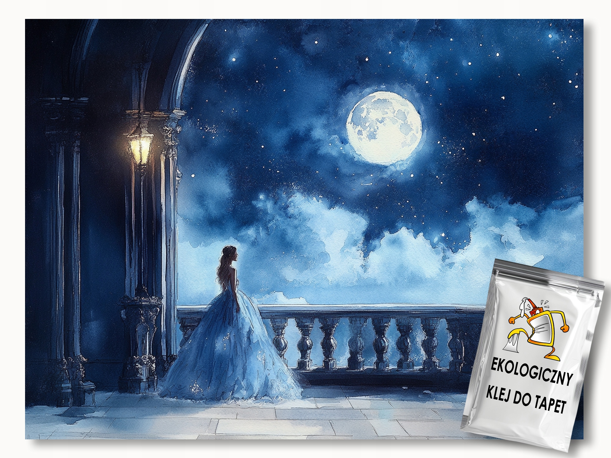 Fototapeta Flizelina Noc Měsíc Zámek Palác Ples Princezna 300x210 110g