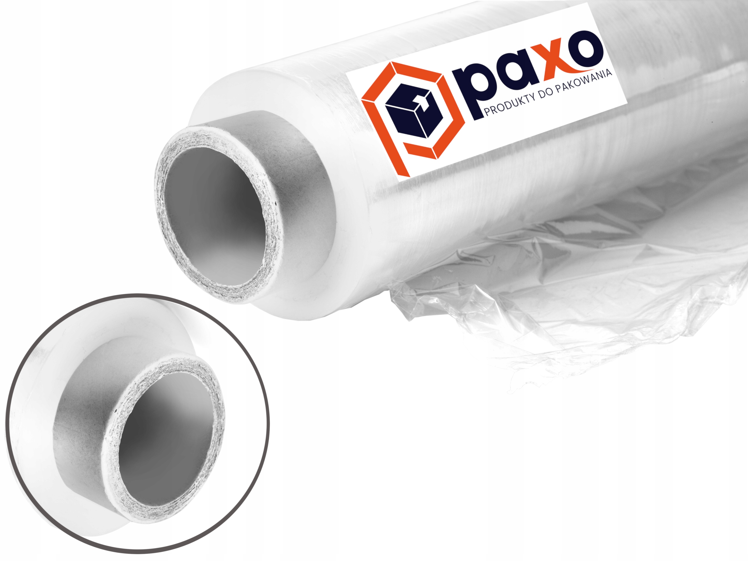 PAXO FOLIA STRETCH 1,2 kg STRECZ TRANSPARENT BEZBARWNA ROLKA MOCNA 12 SZTUK Waga tuby 0.2 kg