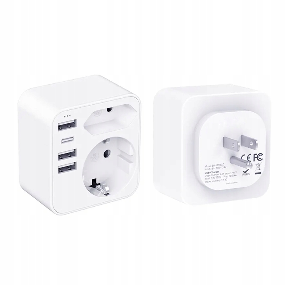 Adapter Zasilania EU na US - Wtyczka Konwertująca