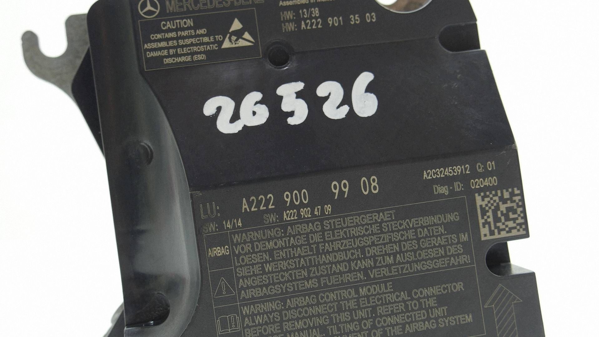 modulo Centralina SENSOR airbag airbag MERCEDES S W222 A2229009908