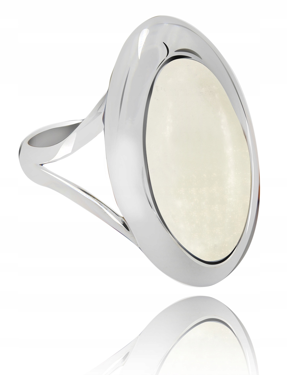 

Pierścionek Srebrny Z Opalem Białym Pr925 rozm. 21