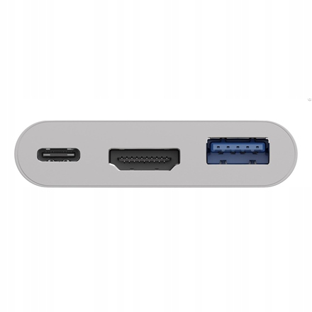 Adapter Goobay Usb-c do Hdmi i Usb-a 3.0 4K, 60W, biały