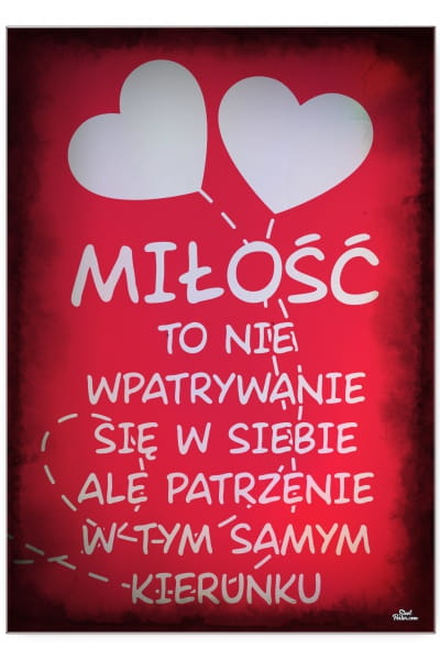 Dekorace Na Zeď Plakát Kov Plech Citát Love