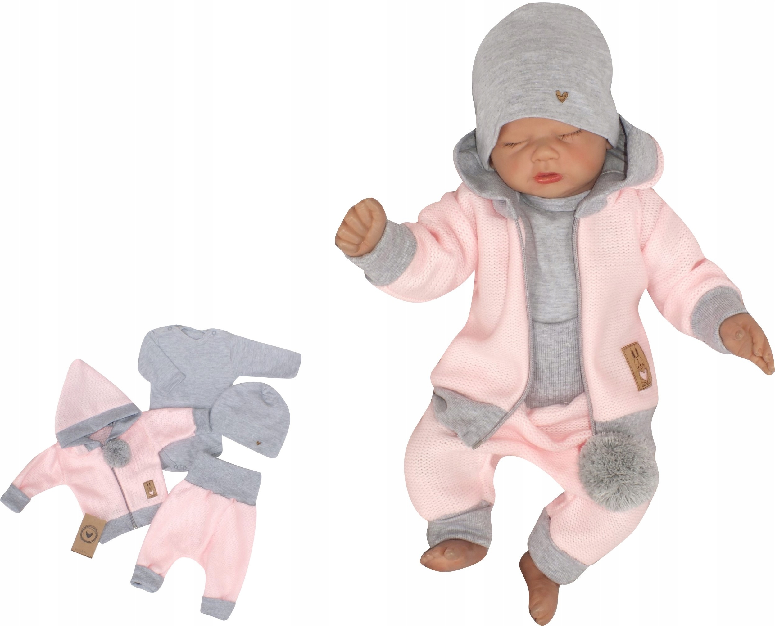 

Włóczkowy komplet dres 4-częściowy baggy 68