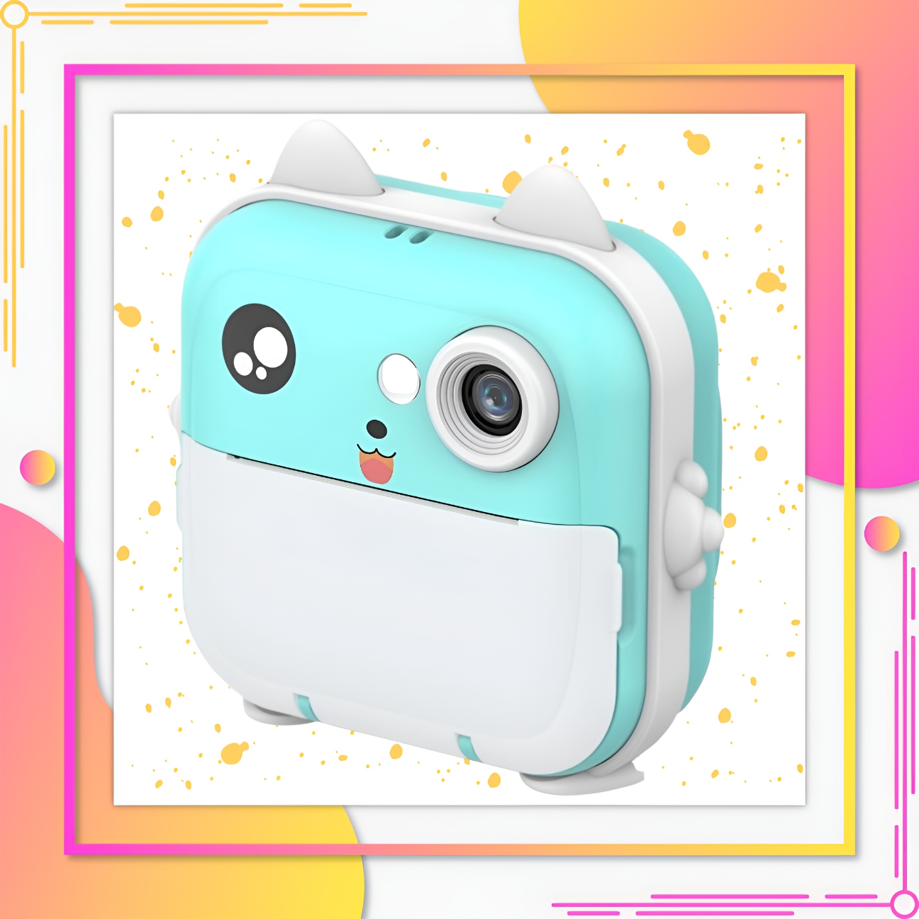 APARAT NATYCHMIASTOWY DLA DZIECI DRUKUŚ DRUKARKA Z KARTA 32GB + 3 ROLKI Zasilanie wbudowane