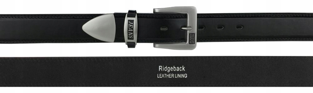 PASEK MĘSKI DO SPODNI GRUBY SKÓRZANY SOLIDNY CZARNY PAS GRUBY BT08 Marka inna