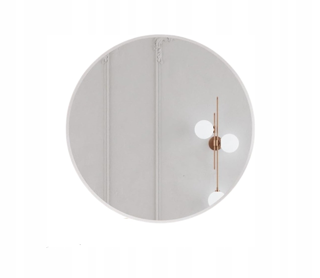 Richtop Kúpeľňové zrkadlo okrúhle 76 cm biele nástenné hliníkový rám Hd