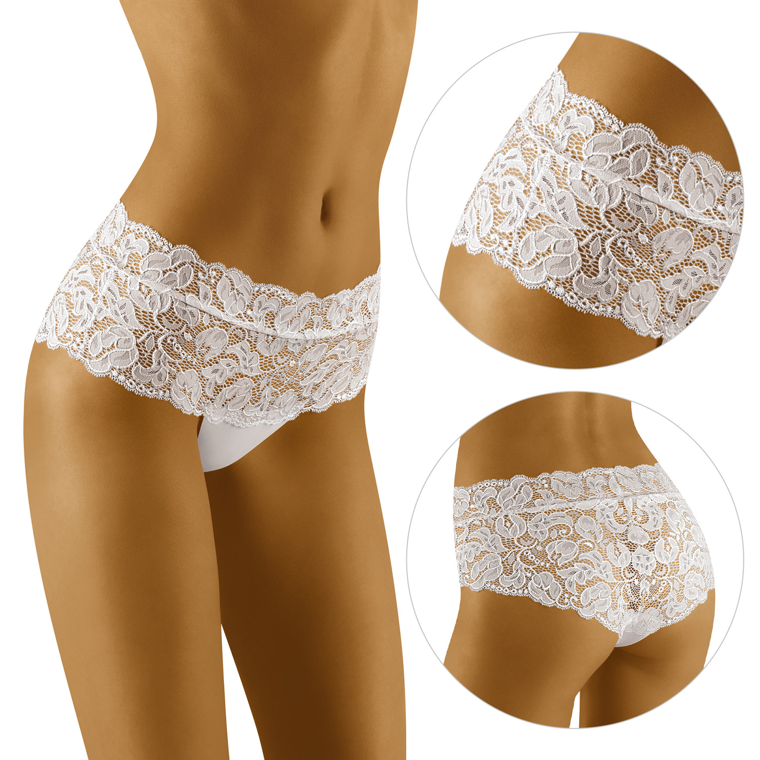 

Wol-Bar Nova biały M Majtki szorty