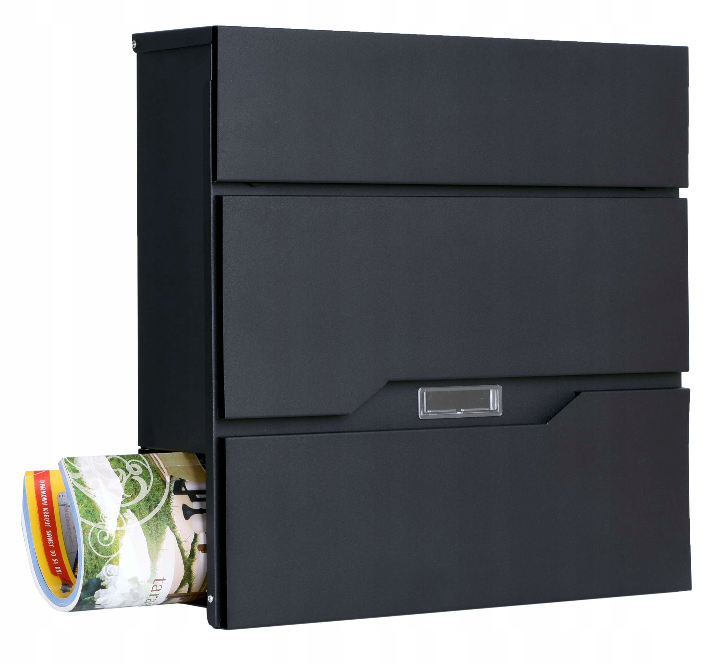 Poštovní Schránka Na Dopisy Letáky Ocelová Pošta S Novinami Černá Velká