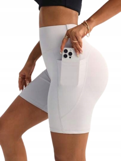 Shein Jasno Szare Legginsy Kolarki Z Kieszenią S 1HN