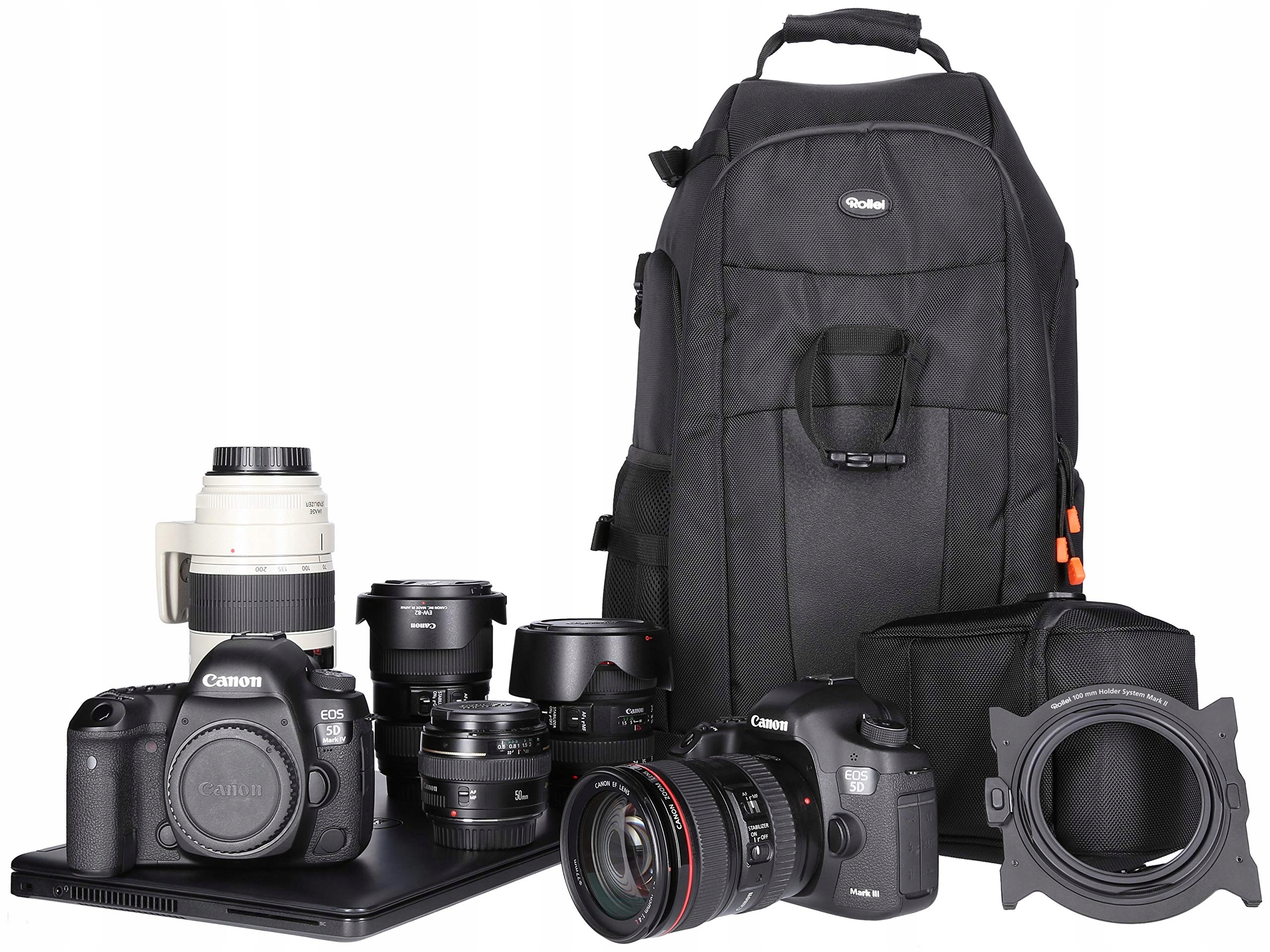 ROLLEI Fotoliner Plecak Na Aparat Duży Z Przegrodą Na Laptopa Czarny — miniatura 2