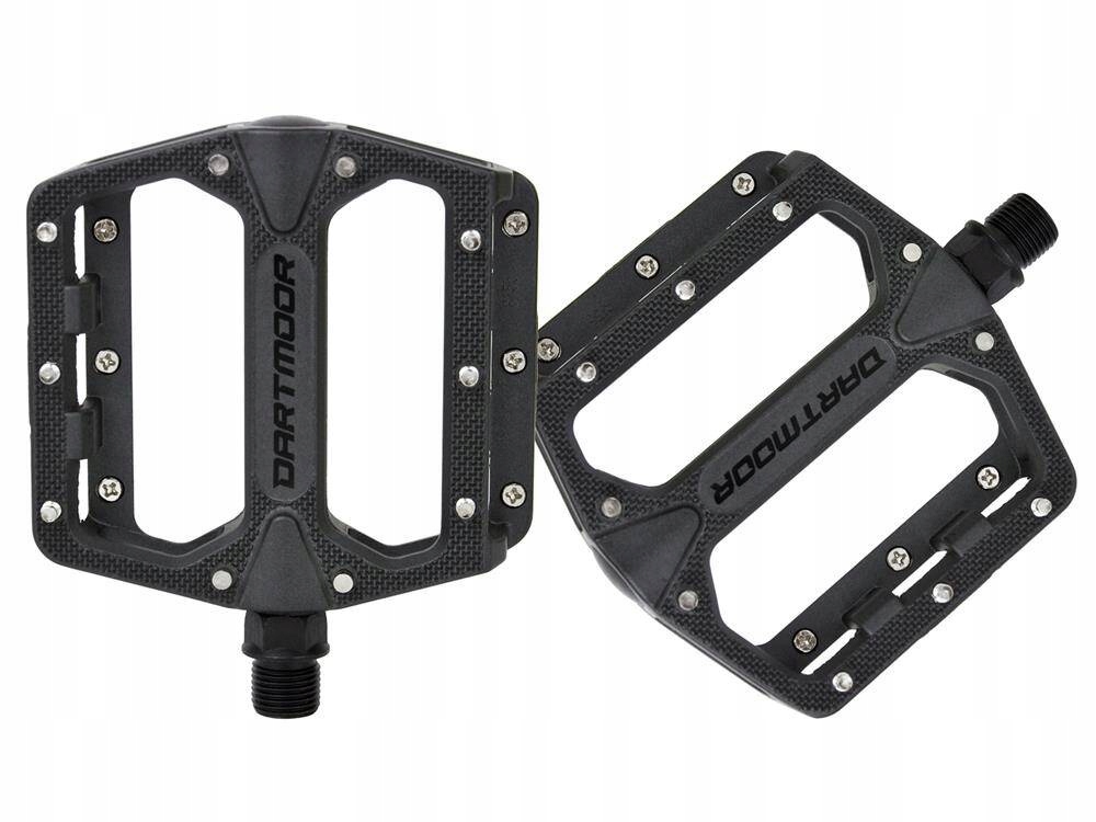 Pedały rowerowe platformowe Dartmoor Stream grafitowe z pinami aluminiowe
