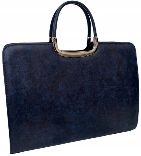 Duża Aktówka - Teczka - Torba Damska - EXCLUSIVE Kolor okuć srebrny