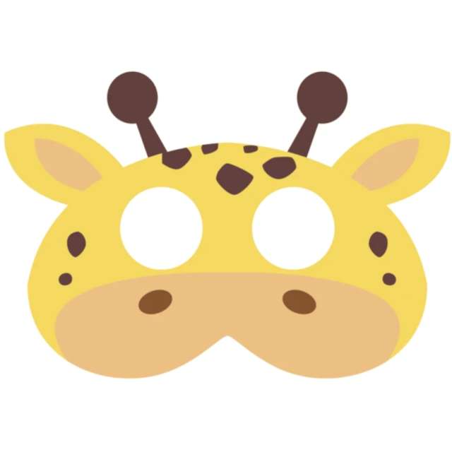 Maska filcowa Zwierzęta zoo Żyrafa strój Dzieci