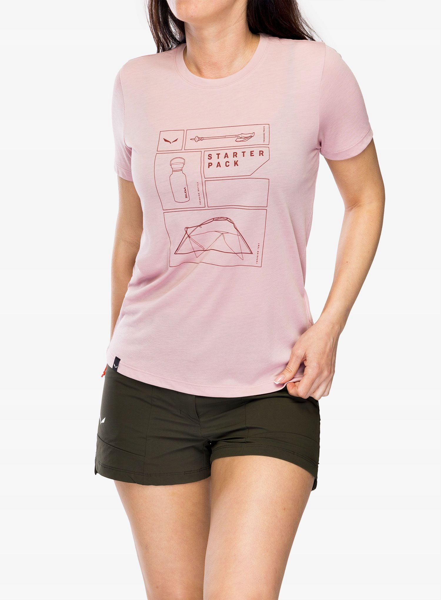 Dámské tričko Salewa Eagle Pack Dry T-Shirt zephyr 34 (xs)