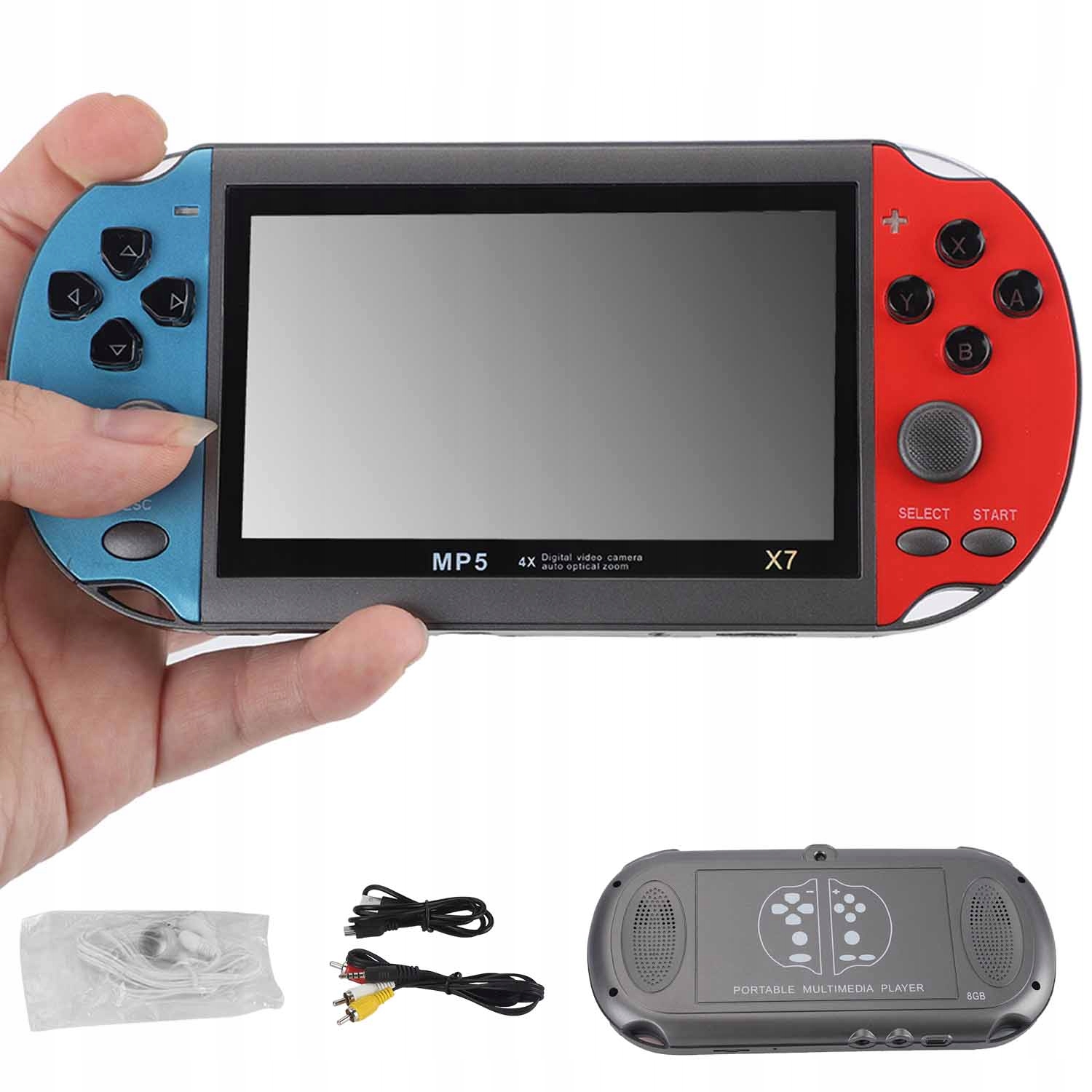 Przenośna Konsola Do Gier Retro X7 4.3’’ Polskie Menu 2 000 Gier