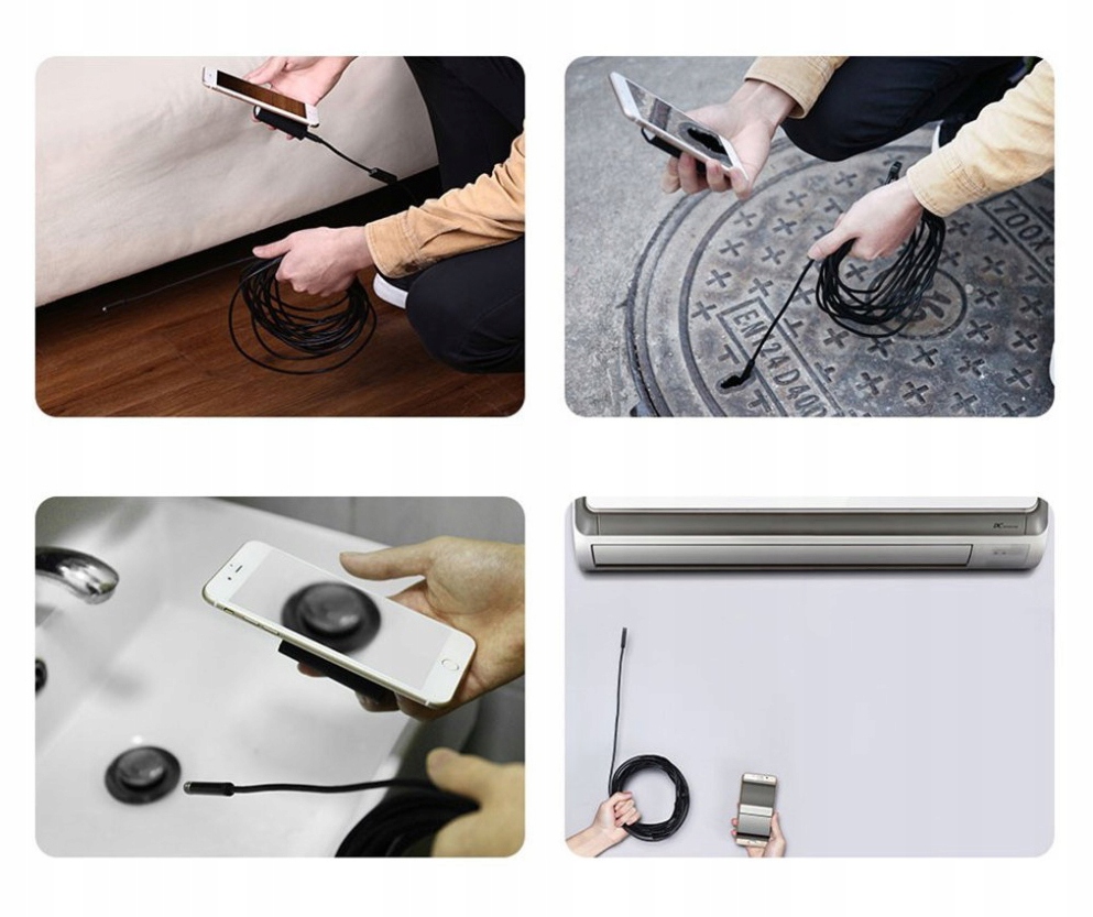 KAMERA ENDOSKOPOWA WODOODPORNA LED 1920x1080 HD Brand Heckermann