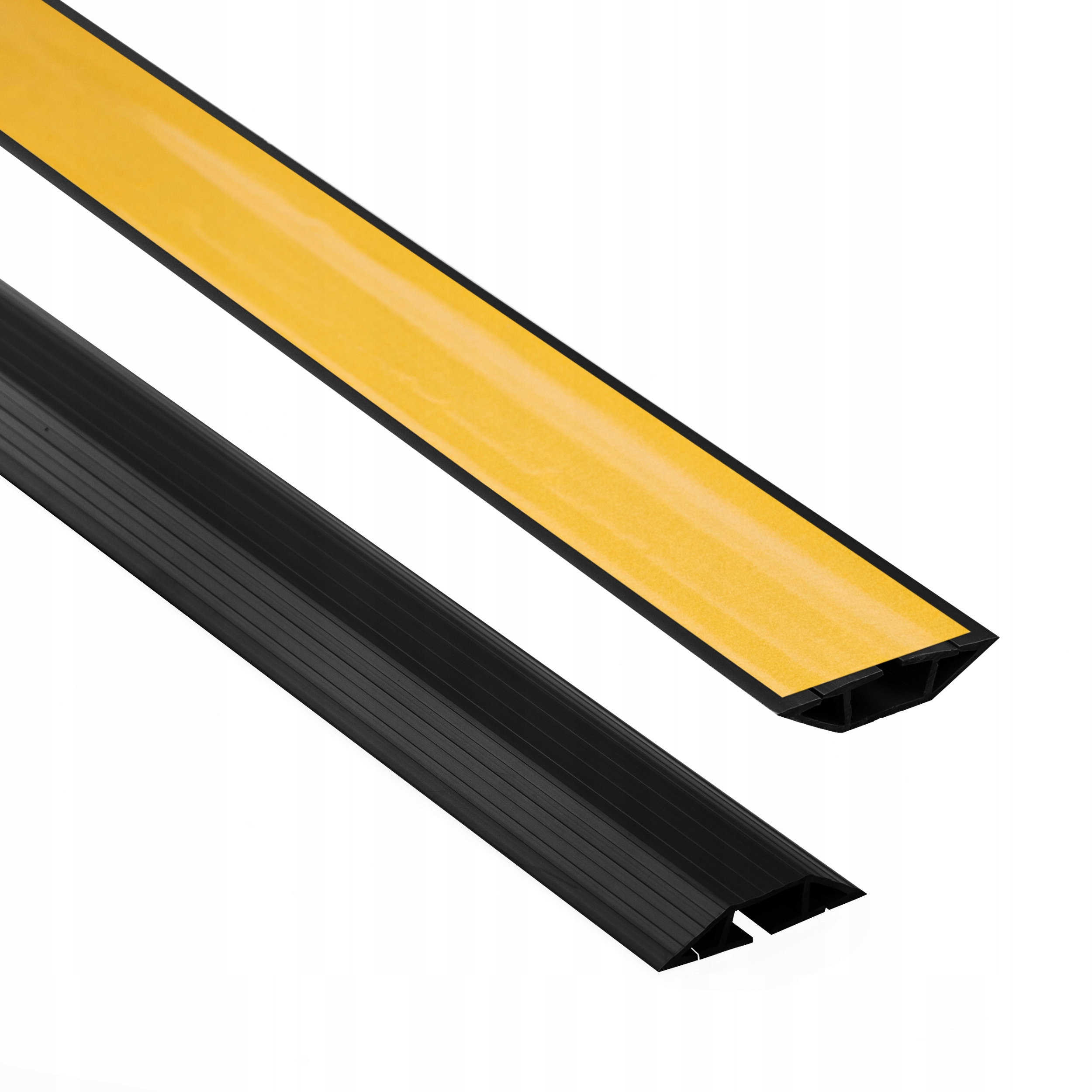 Kabelová lišta, maskovací páska PVC-trapézová, samolepicí, černá, 2 m, 80 mm