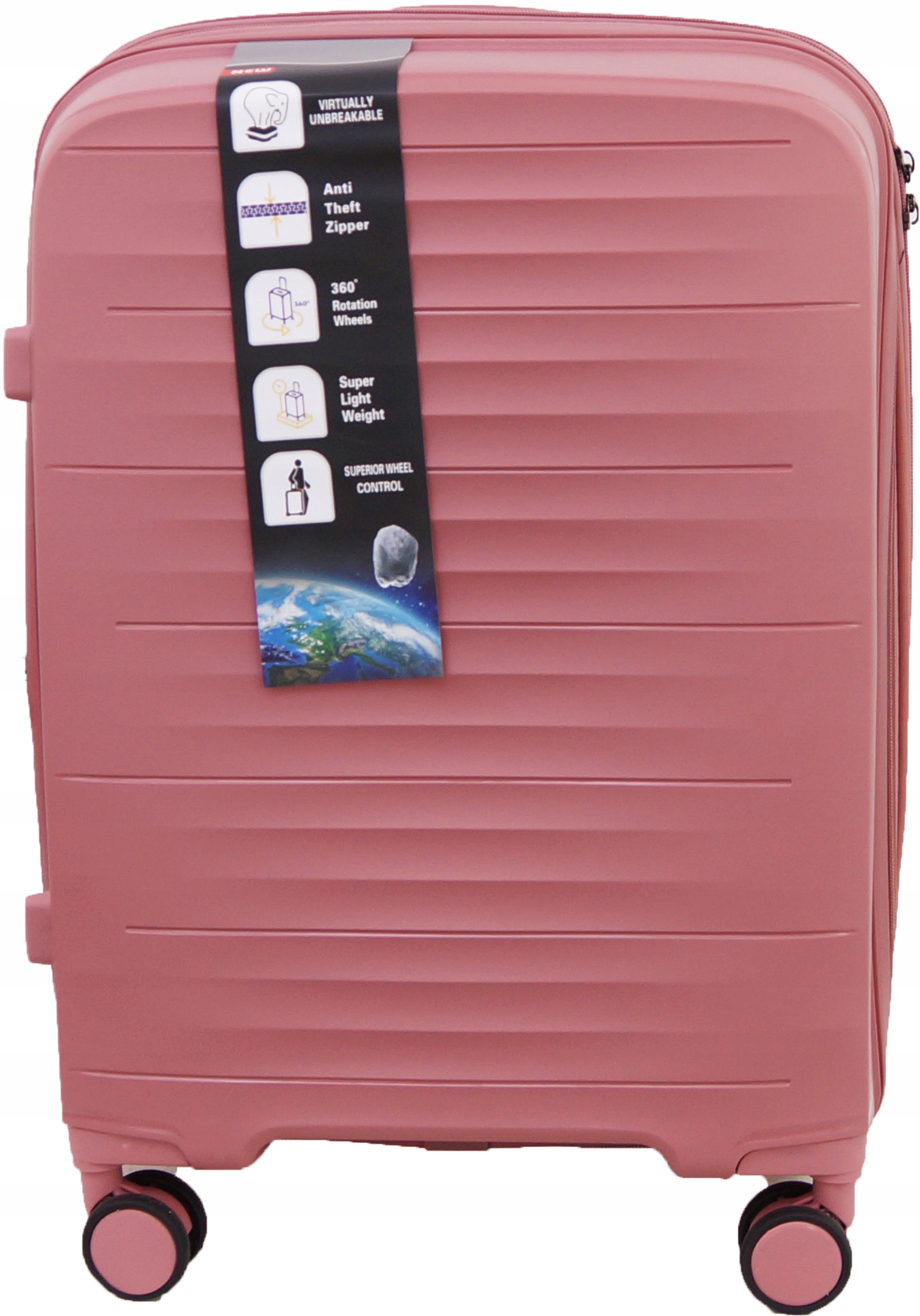 Walizka Średnia Na Kółkach Podróżna Gravitt Polipropylen 251 Twarda Exp