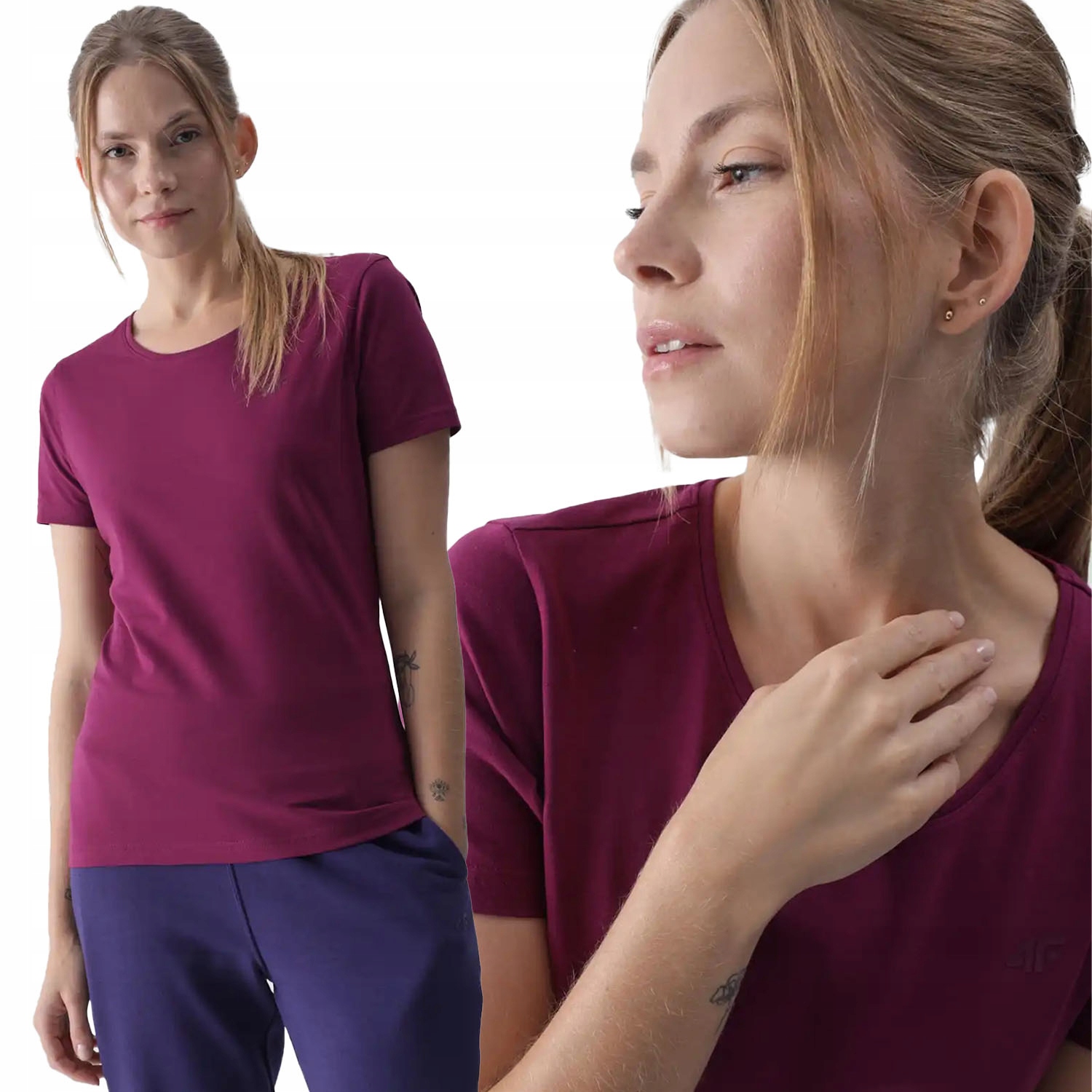 KOSZULKA DAMSKA 4F T-SHIRT BAWEŁNIANY SPORTOWY NA CO DZIEŃ MM1845 Marka 4F