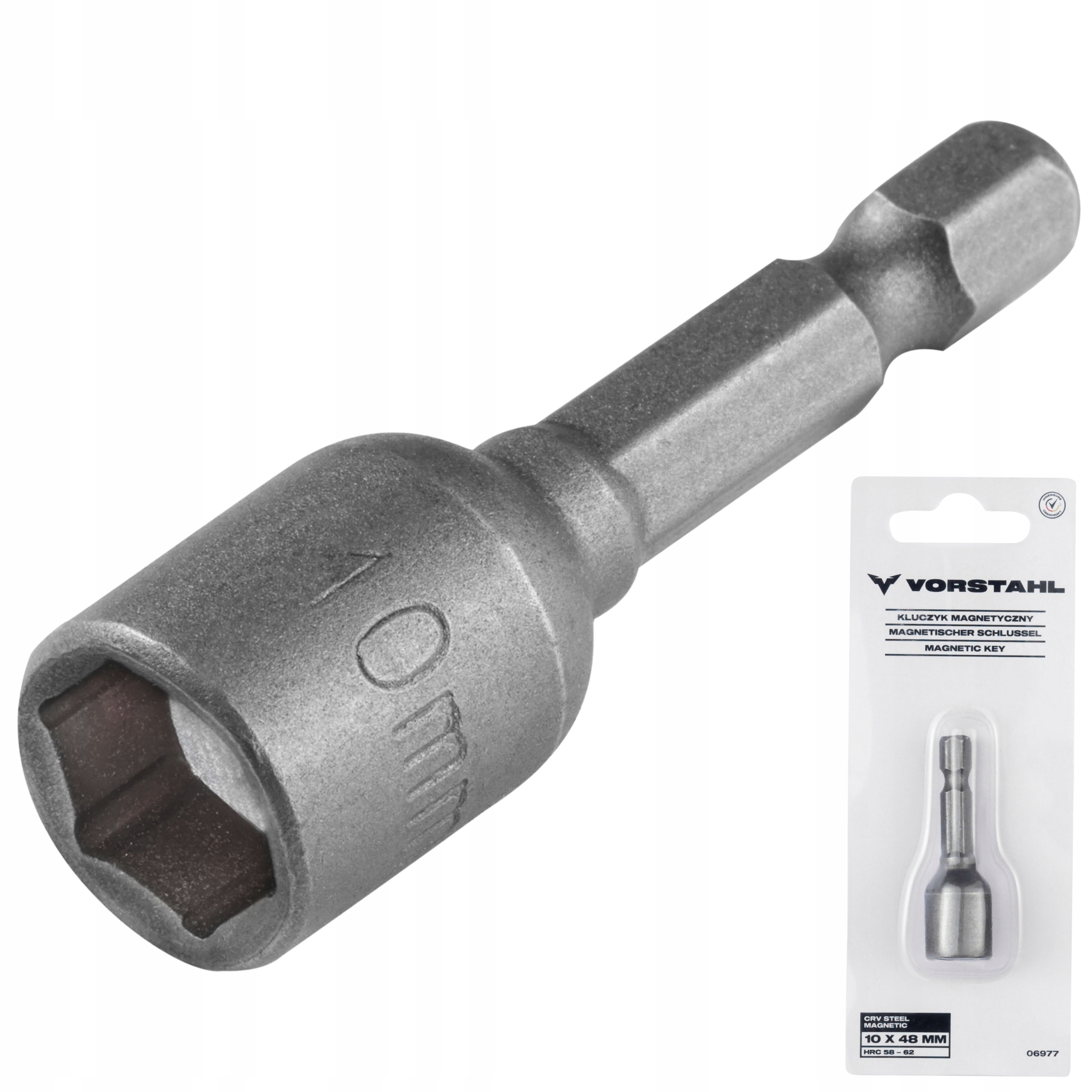 Bit Końcówka Kluczyk Magnetyczny Uchwyt CrV Steel > 10 x 48mm < Vorstahl
