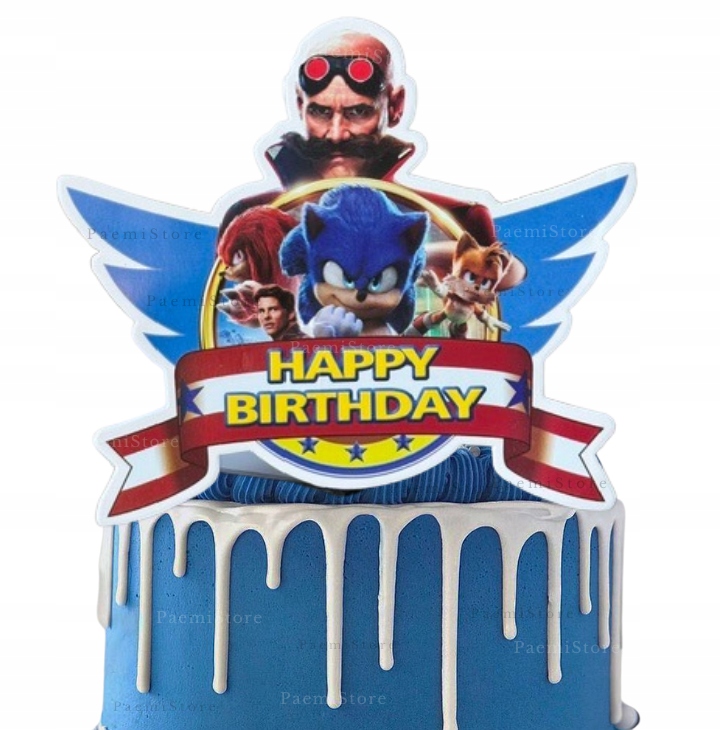 SONIC BALONY TOPPER TOPPERY OBRUS URODZINY TAILS KNUCKLES SHADOW ZESTAW Marka inna