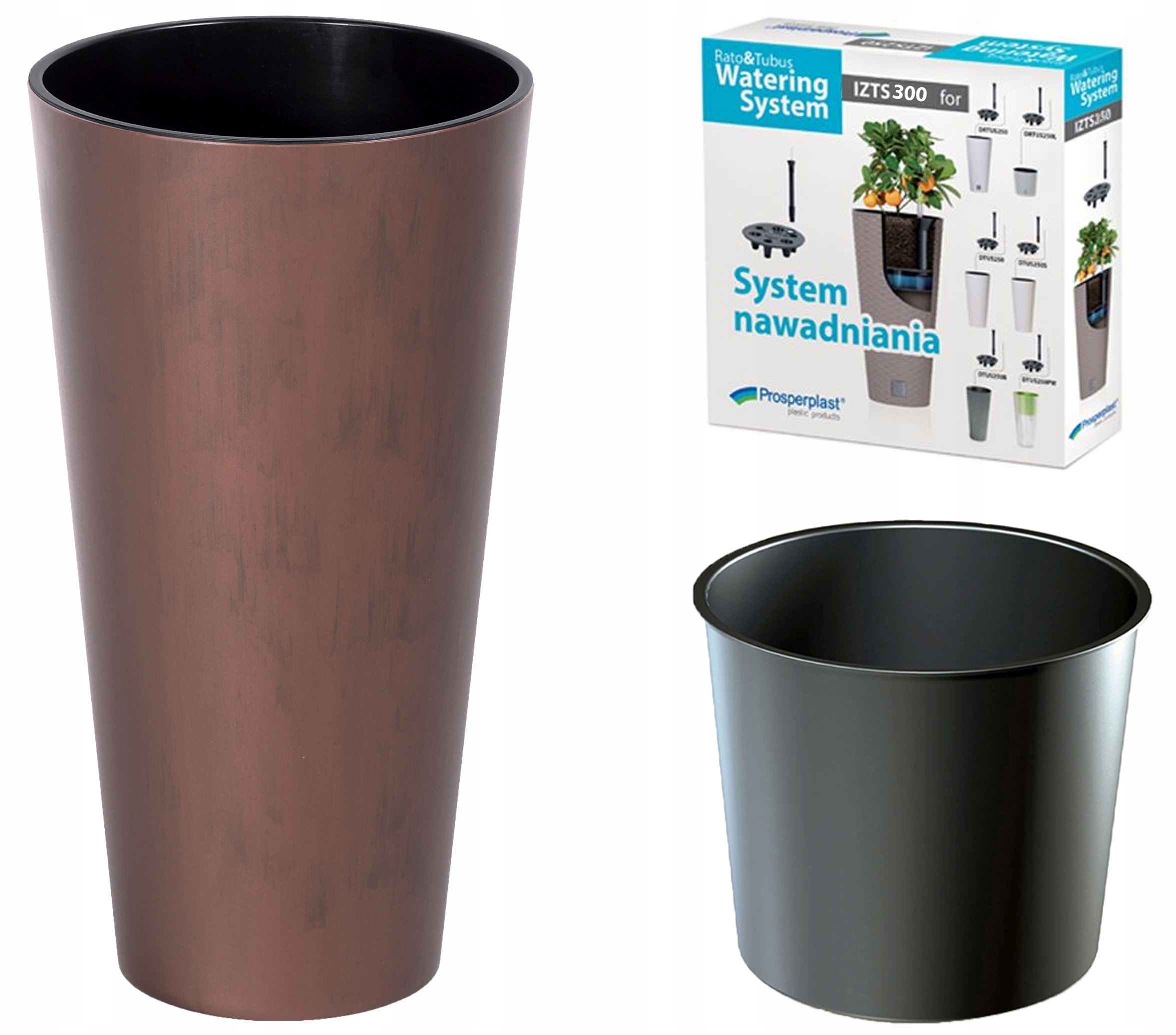 

Doniczka Tubus Slim Corten 30 h57 system Stal