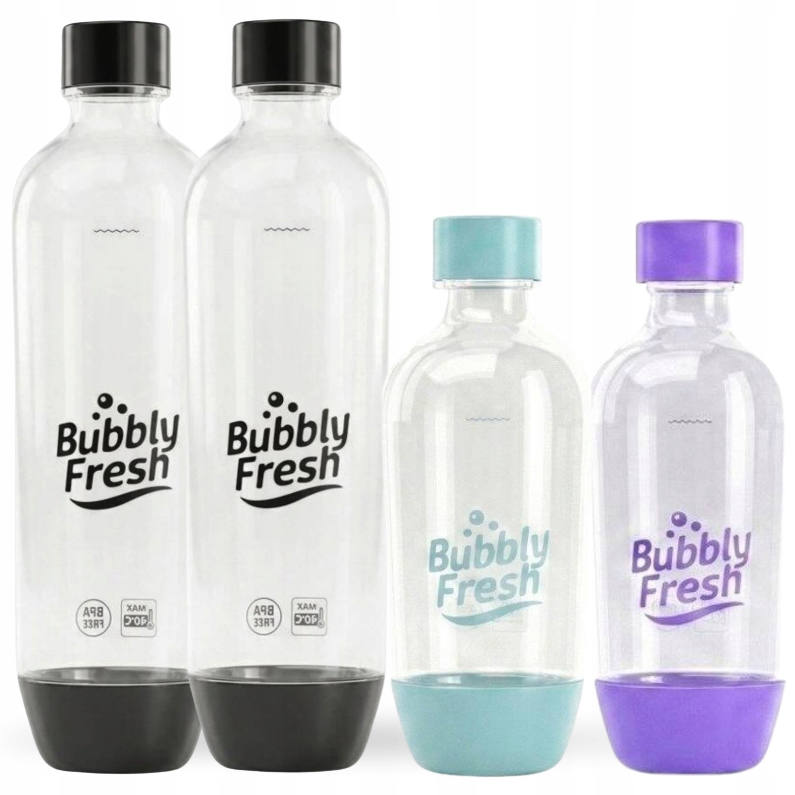 4 lahve BubblyFresh na vodu do saturátoru SodaStream 2x 1 l 2x 0.5 l
