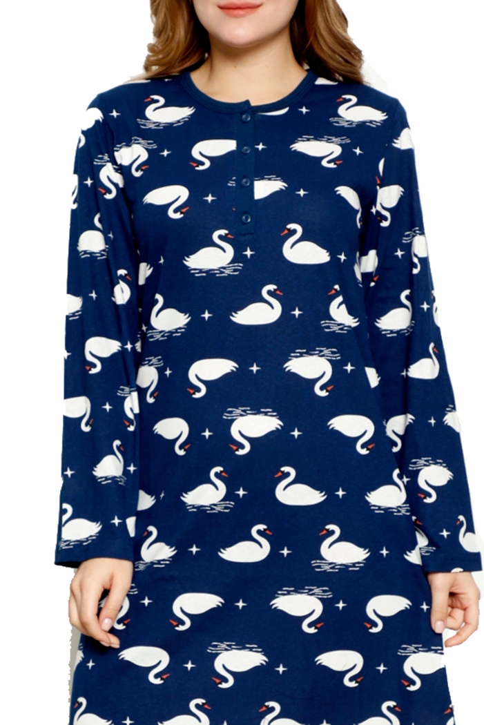 KOSZULA NOCNA KOSZULKA Z DŁUGIM RĘKAWEM ROZPINANA NA GUZIKI ROZMIAR M Model la penna