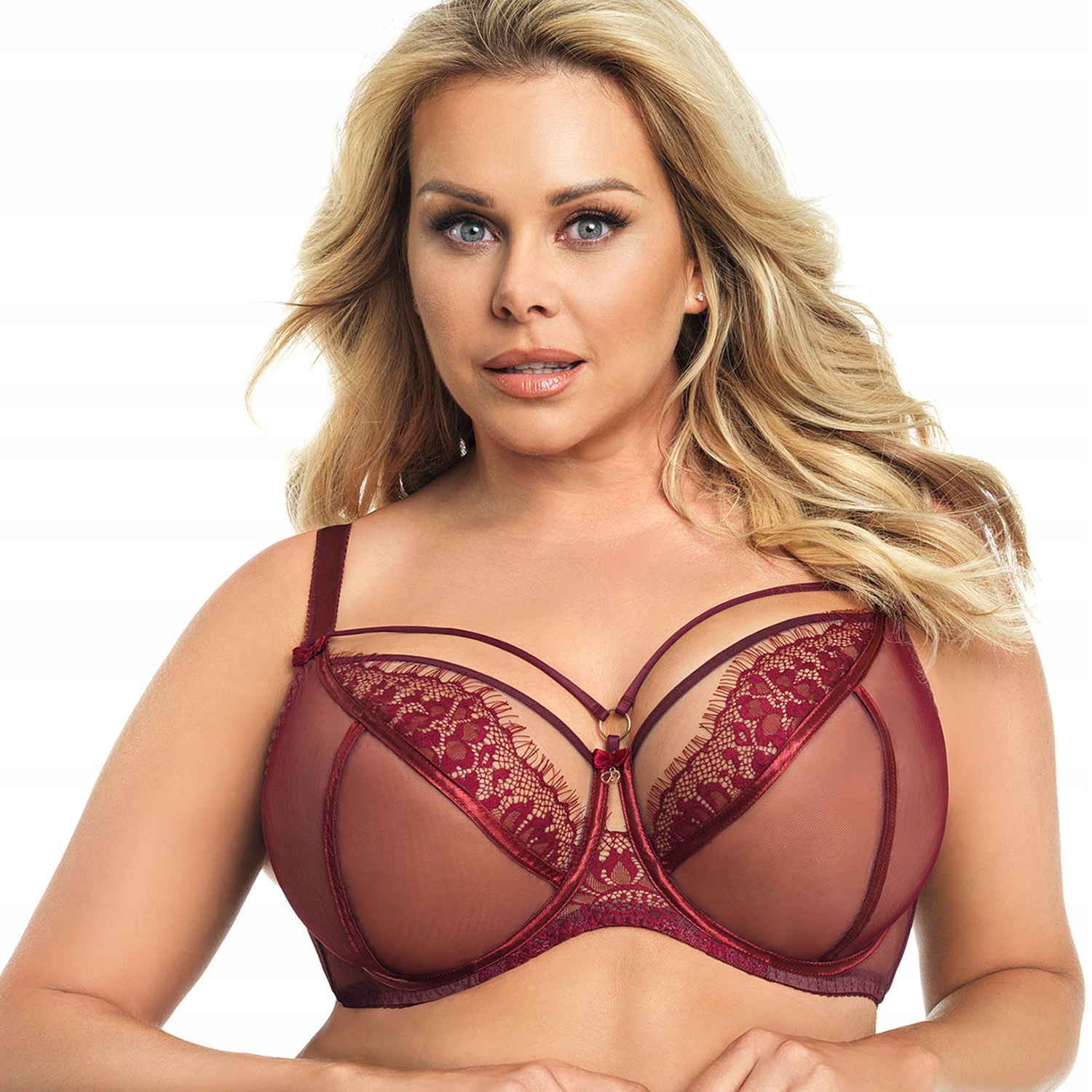 

Biustonosz Miękki Gorsenia K496 Soft bordowy 85K