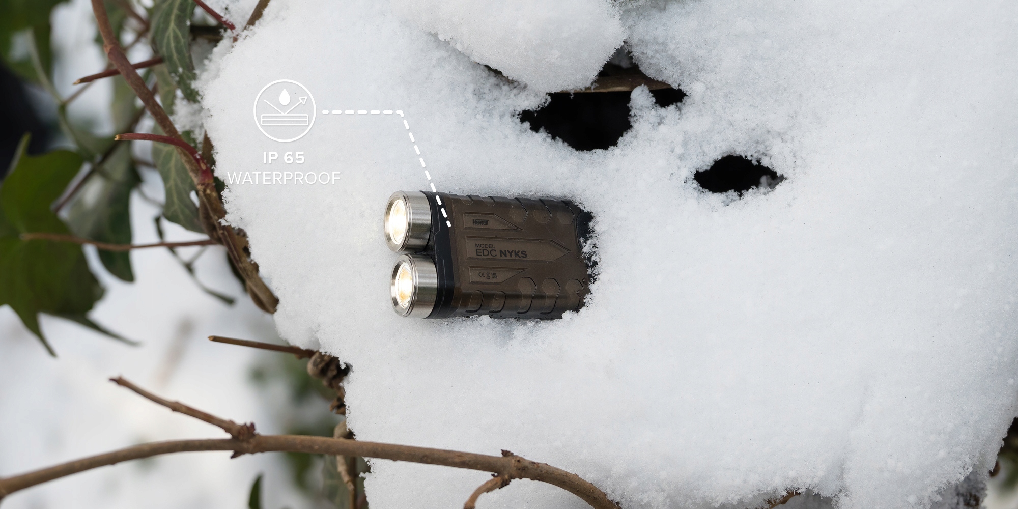 Mini Latarka LED Newell Nyks Brelok EDC USB IP65 UV 900lm Turbo Zasilanie akumulatorowe