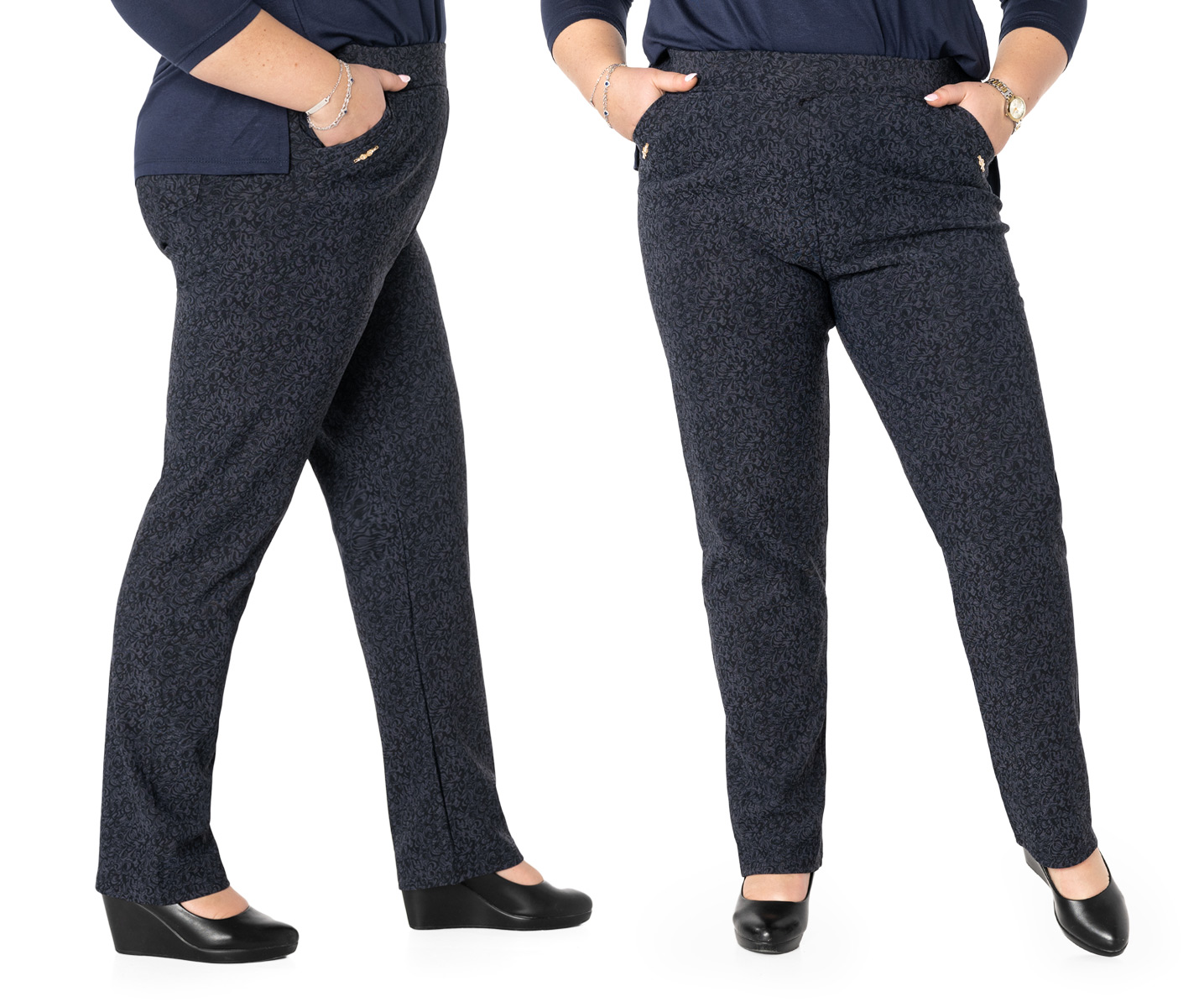 

Spodnie Damskie Cygaretki Duże Rozm W202-2 7XL/8XL