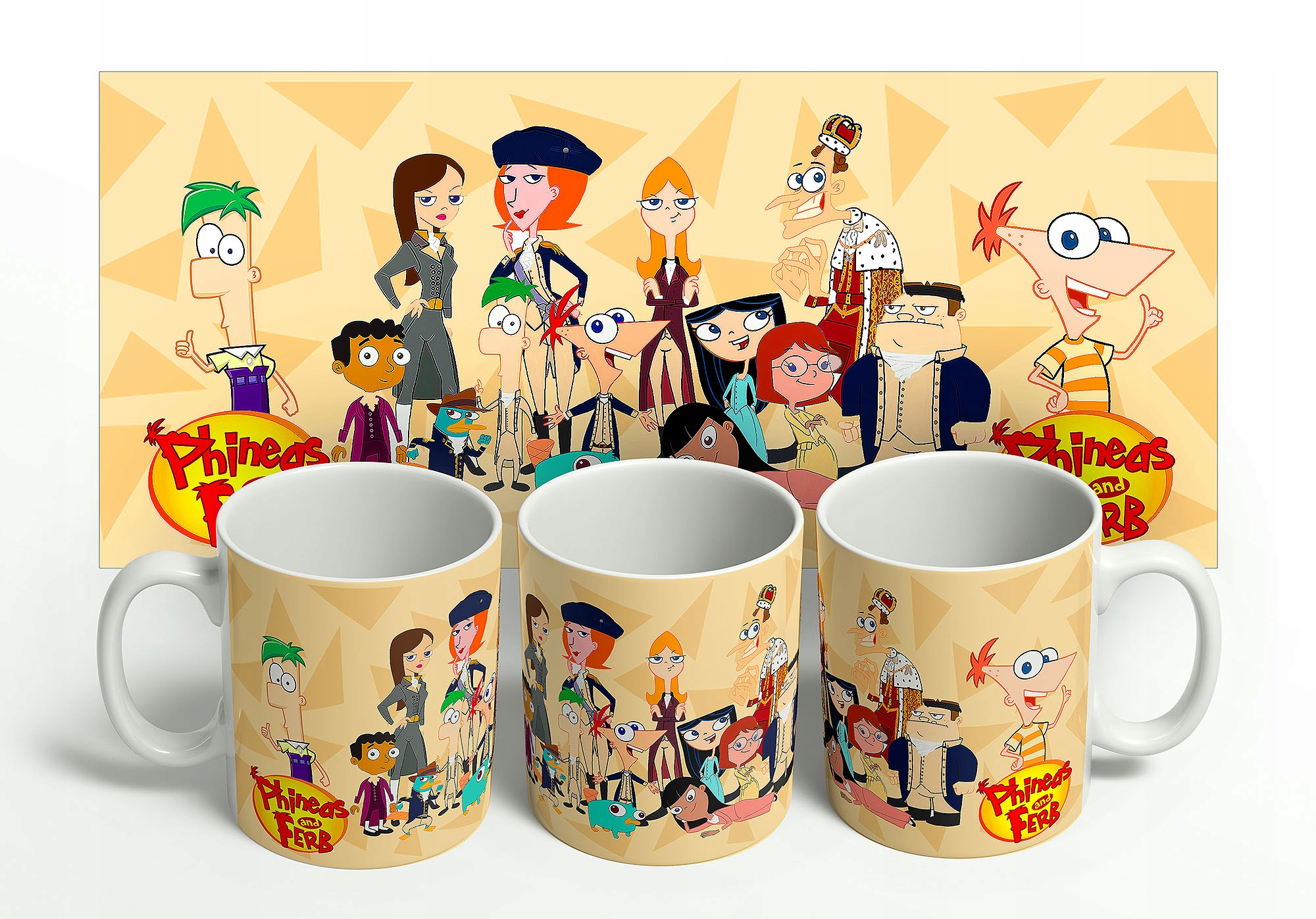 NAJLEPSZY KUBEK DLA DZIECI FINEASZ I FERB NA PREZENT SUPER JAKOŚĆ Pojemność 330 ml