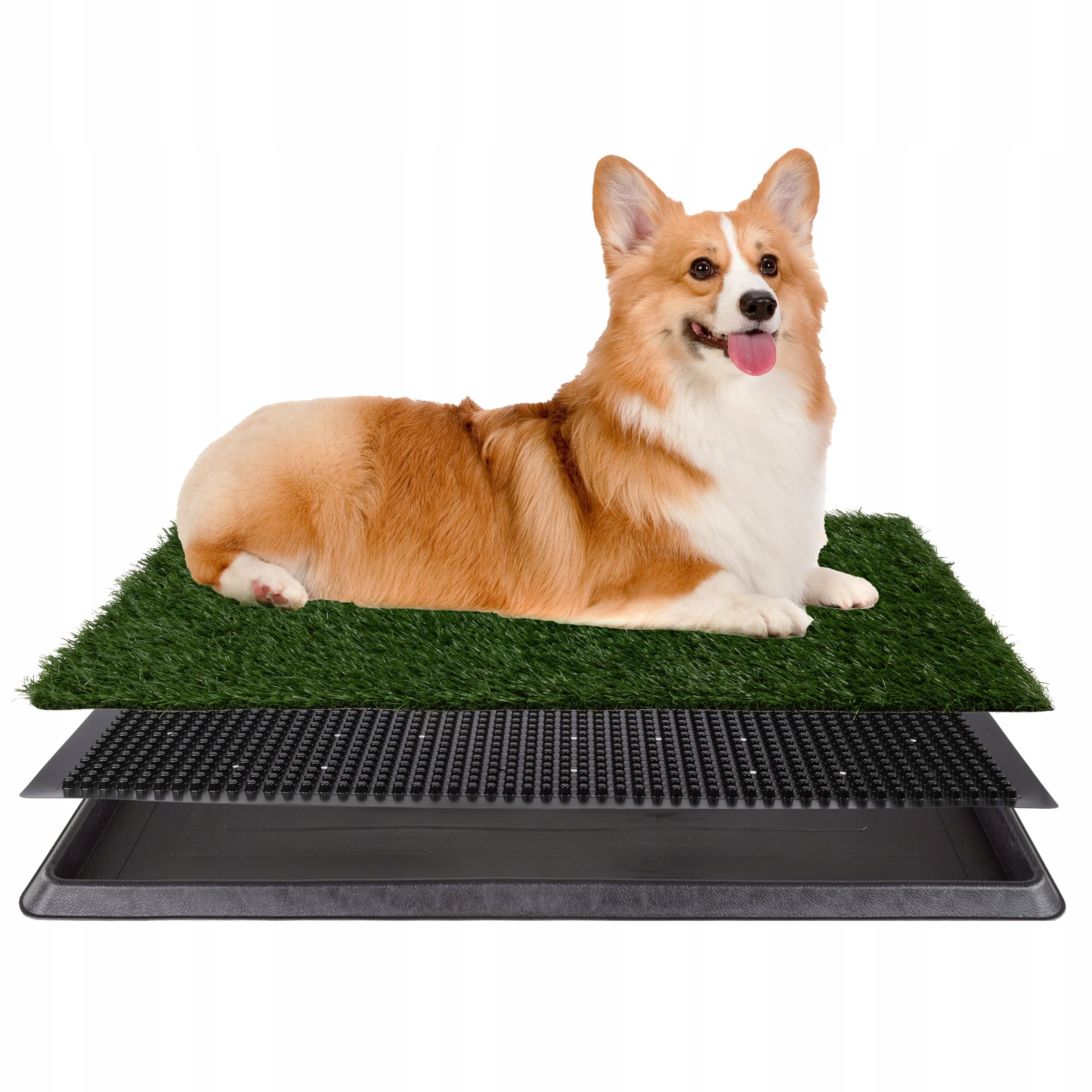 Levně Podložka na pro psy a malá zvířata imitace trávy 54x66x4,5 cm