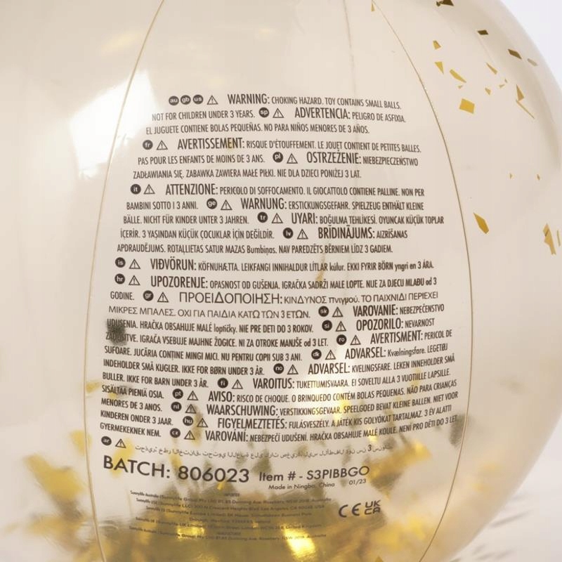 Sunnylife - Dmuchana piłka plażowa - Disco Gold Kod producenta S3PIBBGO