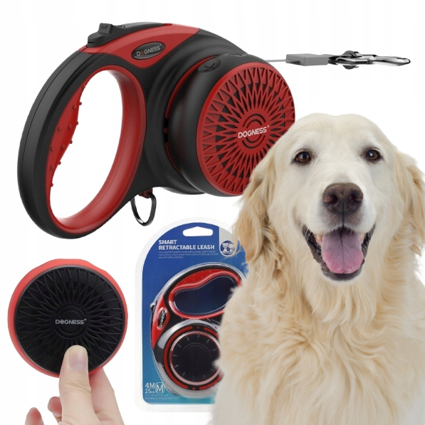 Vodítko Pro Psa automatická Svinovací Páska Reproduktor 5 m do 50 kg Dogness XL