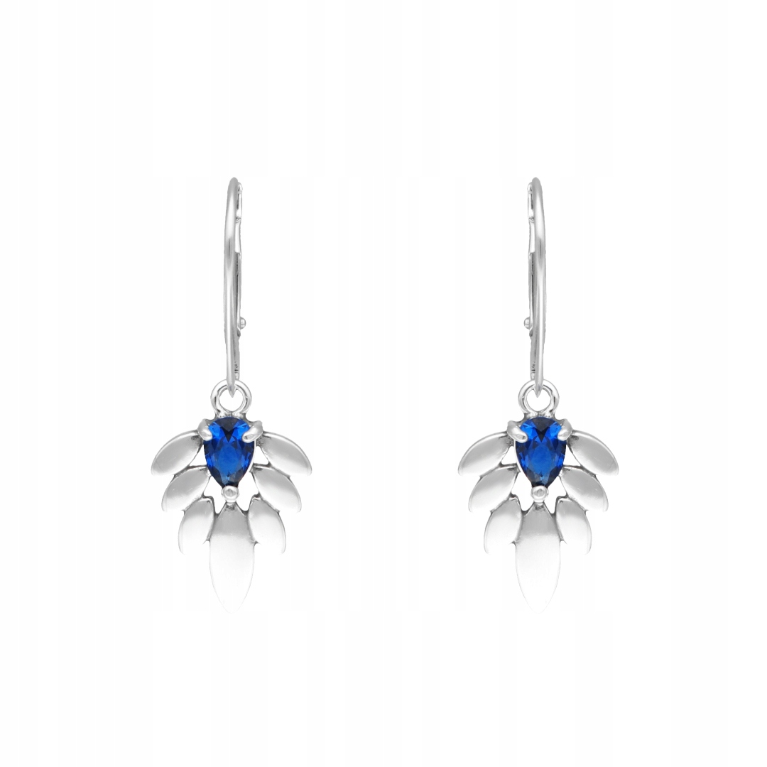 Náušnice se safírovým zirkonem stříbro