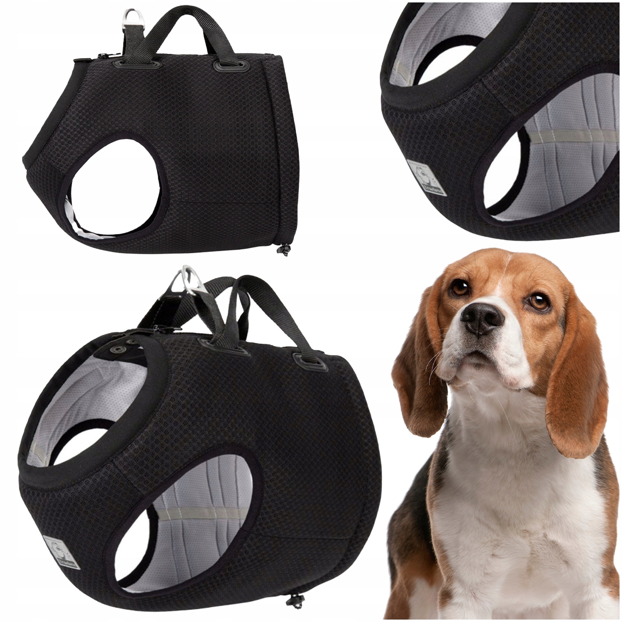 Levně Automobilové Postroje Pro Psa S Atestem Truelove Expedition Černé M