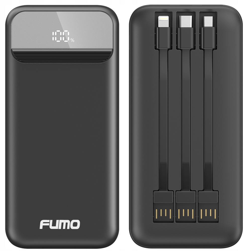 Szybki Powerbank Power Bank 20000 mAh 4xUSB Usb-c Szybkie Ładowanie Kable