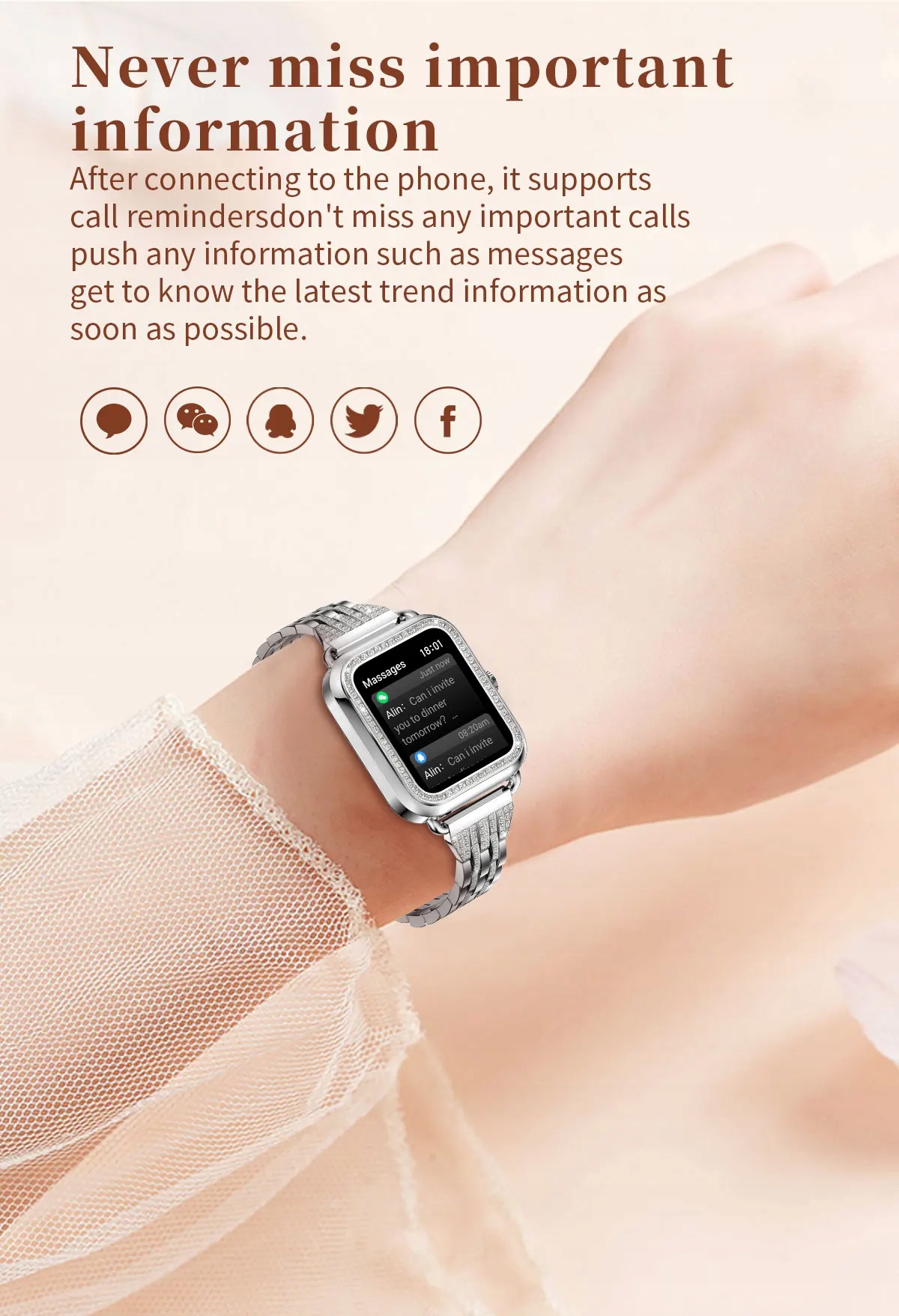 Smart Watch Heart Rate Blood Monitor Pressure Model inny