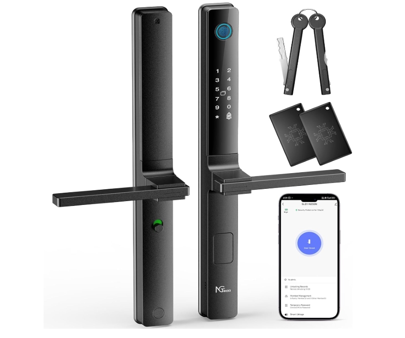 Inteligentní zámek NGTeco s Wi-Fi Otisk prstu, Kód, Karta Voděodolný