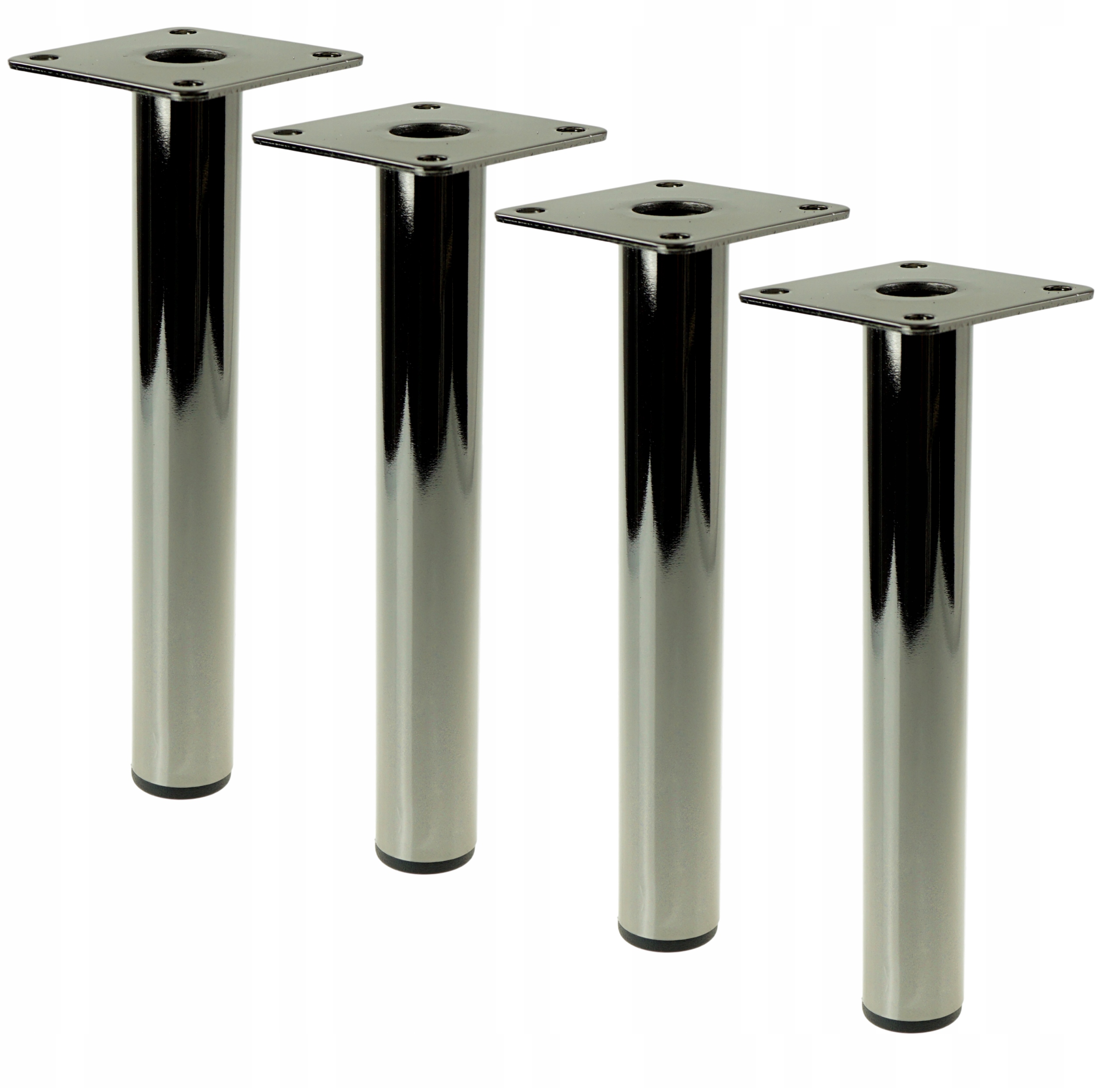 

4x Noga fi 25 nóżka meblowa czarny połysk 23 cm