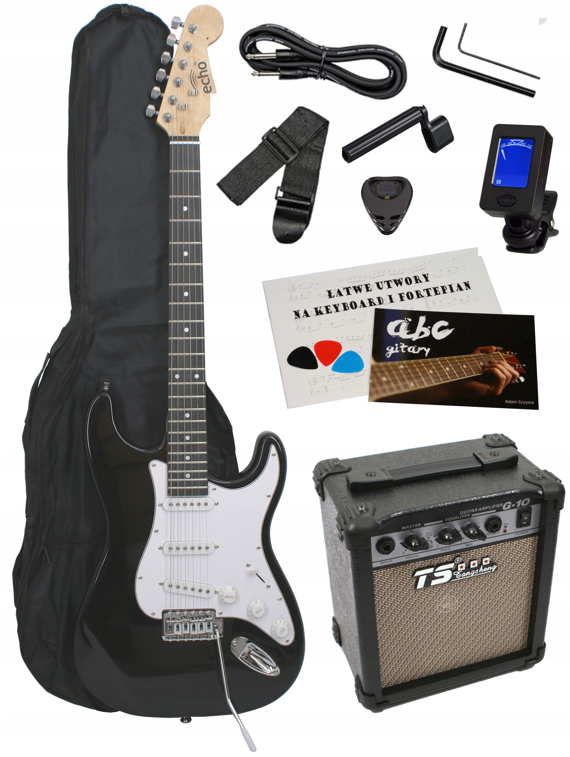 Elektrická Kytara Typu Stratocaster, Zesilovač 14 x Příslušenství