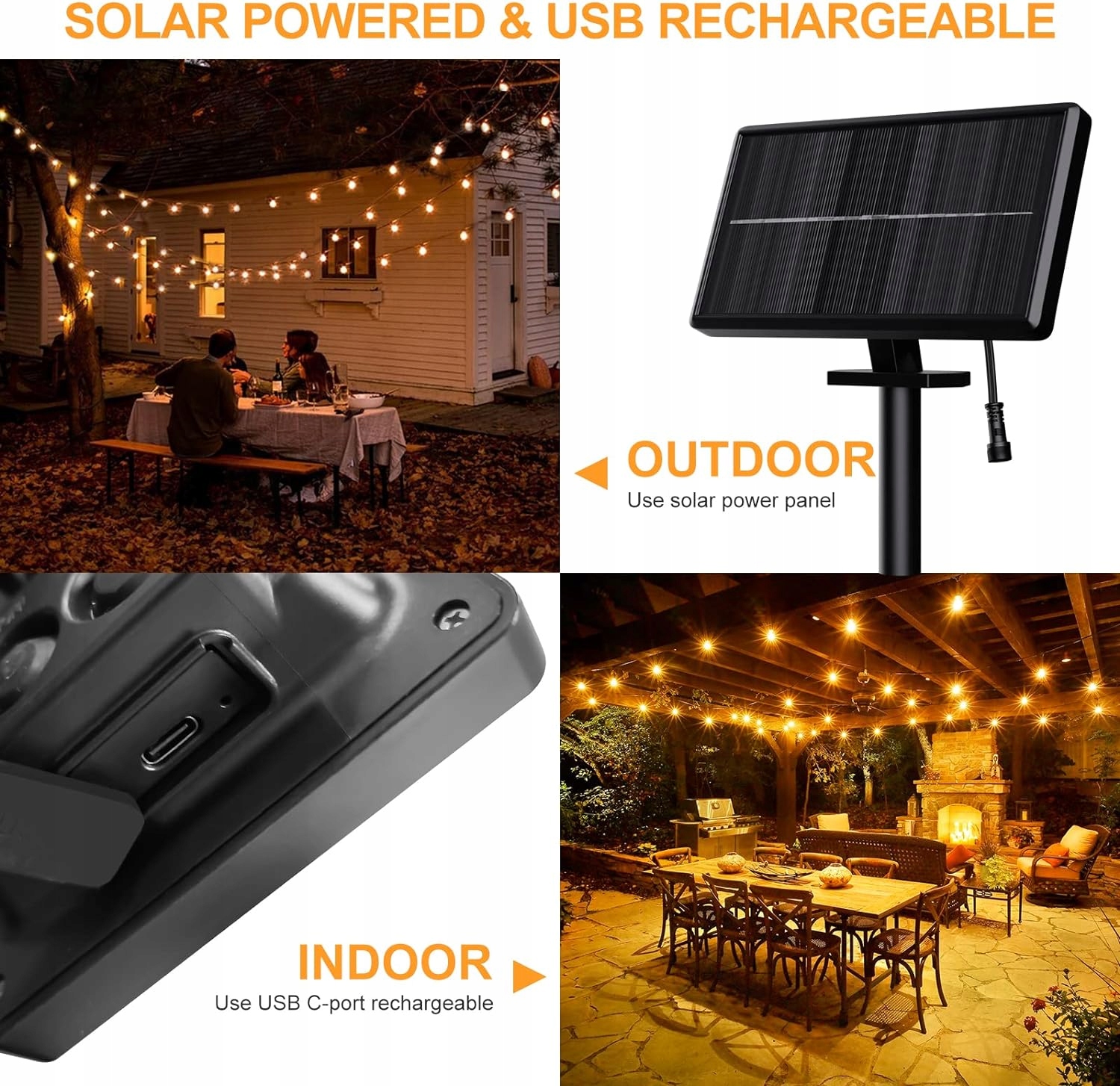 24X LAMPKI SOLARNE Z PANELEM OKRĄGŁĘ DO OGRODU NA PRZYJĘCIA CIEPŁE ŚWIATŁO Marka bez marki