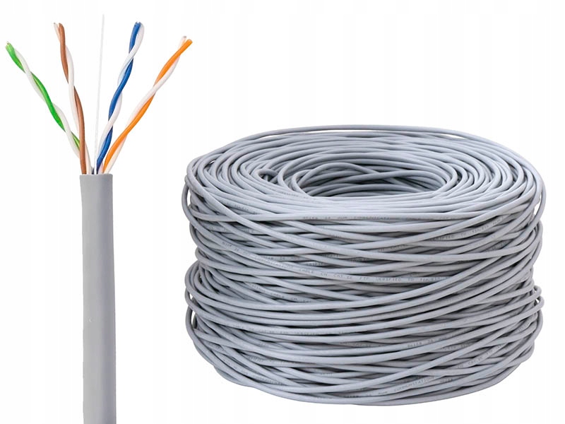 

Kabel Sieciowy Komputerowy Skrętka Lan Kat 5E 305m