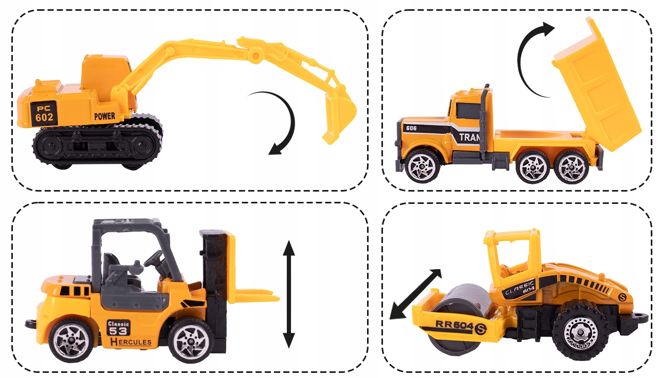 LAWETA CIĘŻARÓWKA TRUCK Z WYRZUTNIĄ AUTA KOPARKA EAN (GTIN) 5901924233329